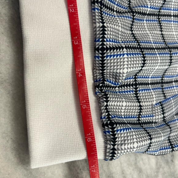 Jian Wang plaid full zip blue and white track jacket Men’s Large - Picture 16 of 16